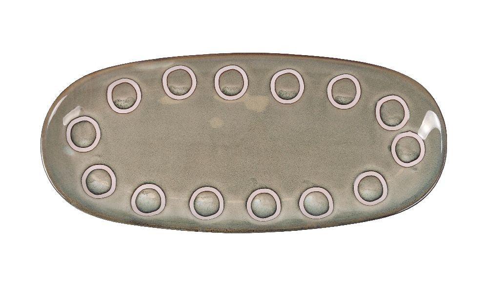 Farfurie ovala LA MEDITERRANEA Almudena Gri, 29x14 cm, portelan