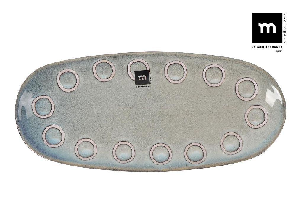 Farfurie ovala LA MEDITERRANEA Almudena Gri, 33x15 cm, portelan
