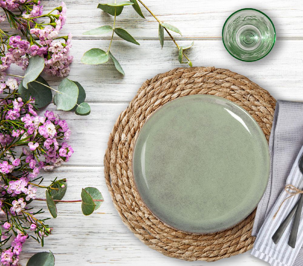 Farfurie principală LA MEDITERRANEA Macarella Green, 27 cm, porțelan