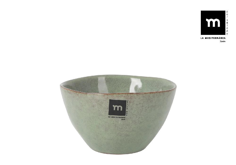 Bol adânc LA MEDITERRANEA Macarella Green, 14x8 cm, porțelan