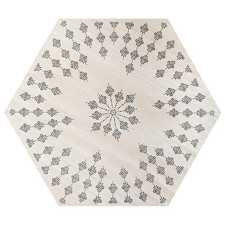 Masă laterală Atmosphera Kumi, Metal, Design etno, Octogonală