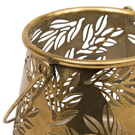 Felinar cu atmosferă Belli, Metal, Auriu, 15 cm