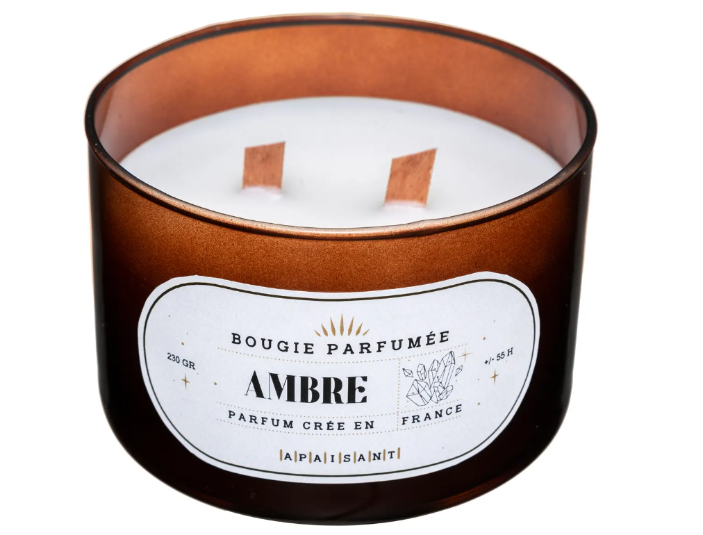 Lumânare parfumată Atmosphera Snow, Sticlă, 470 g