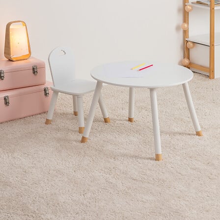 Masă pentru copii Atmosphera, MDF, albă