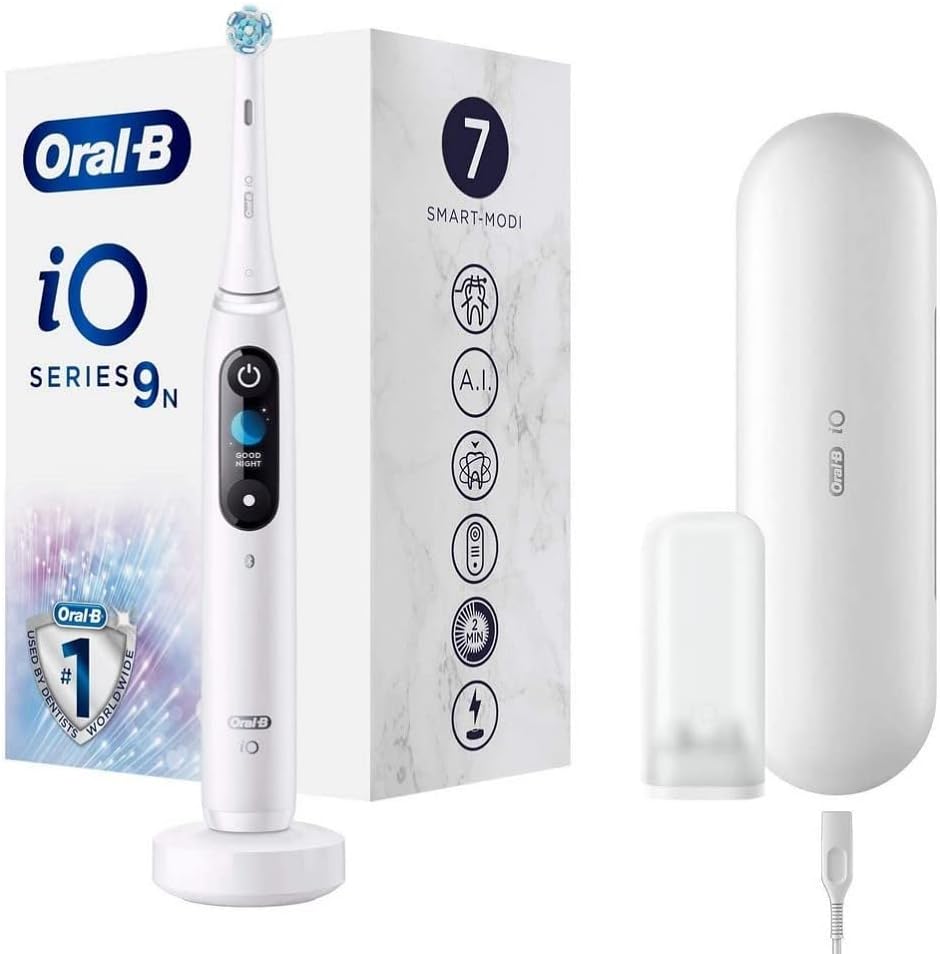 Periuță de dinți electrică Braun Oral-B iO9 Alabaster, albă