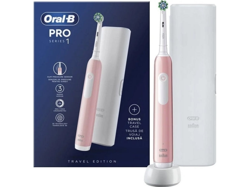 Periuță de dinți electrică Oral-B Pro 1 013024 Cross Action, roz