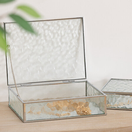 Set de cutii pentru depozitarea bijuteriilor Atmosphera Ania, 2 buc, sticlă