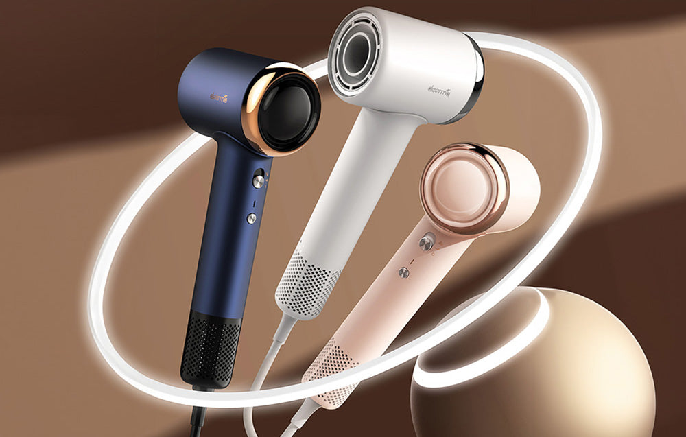 Uscător de păr Deerma DEM-CF50, 1400W, Aer, Ioni negativi, 11 moduri, Albastru închis