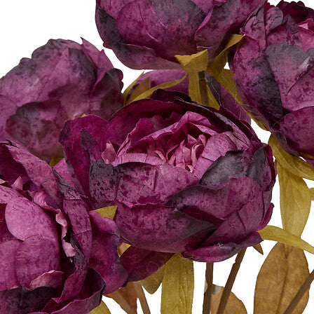 Buchet decorativ de bujori Atmosphera Fria, asortate, 53 cm