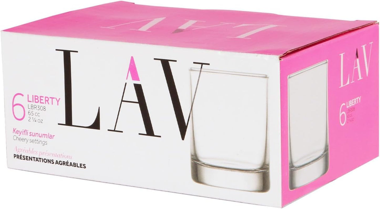 Set de pahare pentru lichior LAV Liberty, 65 ml, 6 buc.