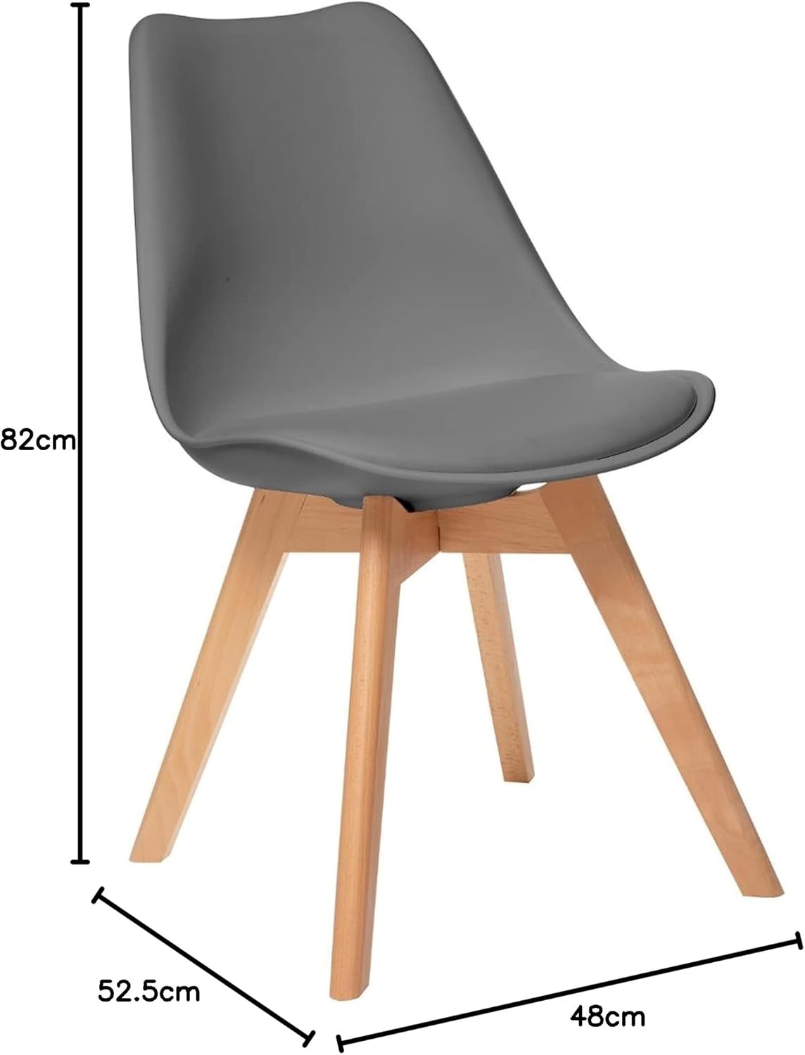 Scaun de masă Atmosphera Baya, Polipropilenă, Fag