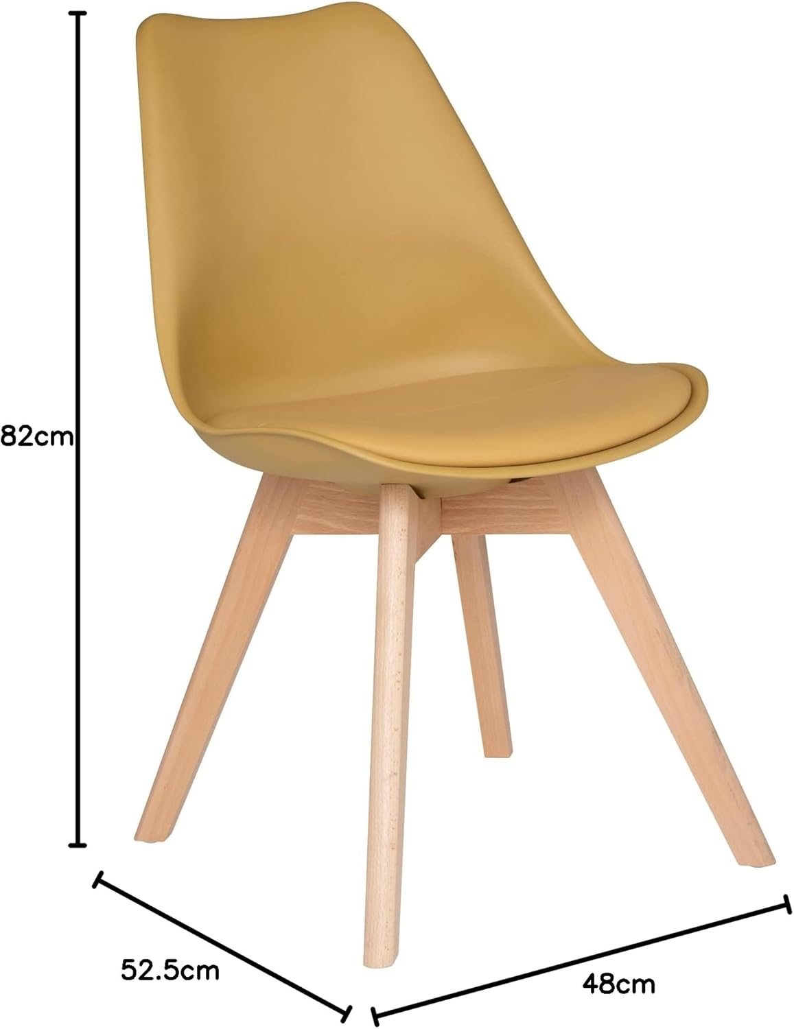 Scaun de masă Atmosphera Baya, Polipropilenă, Fag