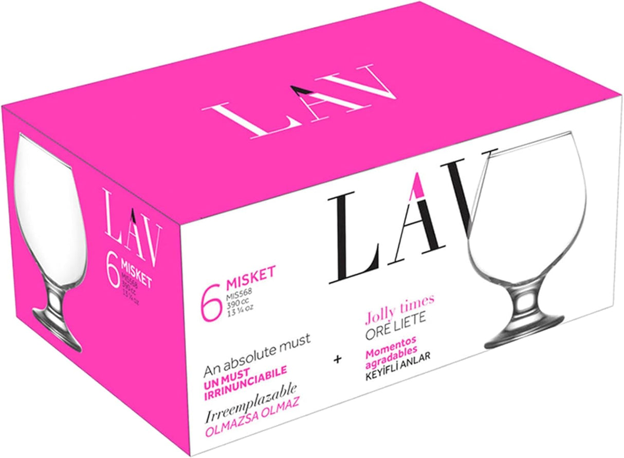 Set pahare coniac LAV Misket, 390 ml, 6 buc.