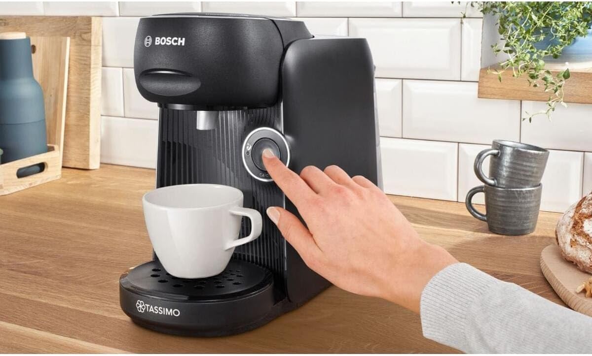 Espressor Bosch Tassimo Finesse TAS162E, 1400 W, 3,3 bari, 0,7 l, Intensity Boost, Autocurățare și decalcifiere, Capsule, Negru