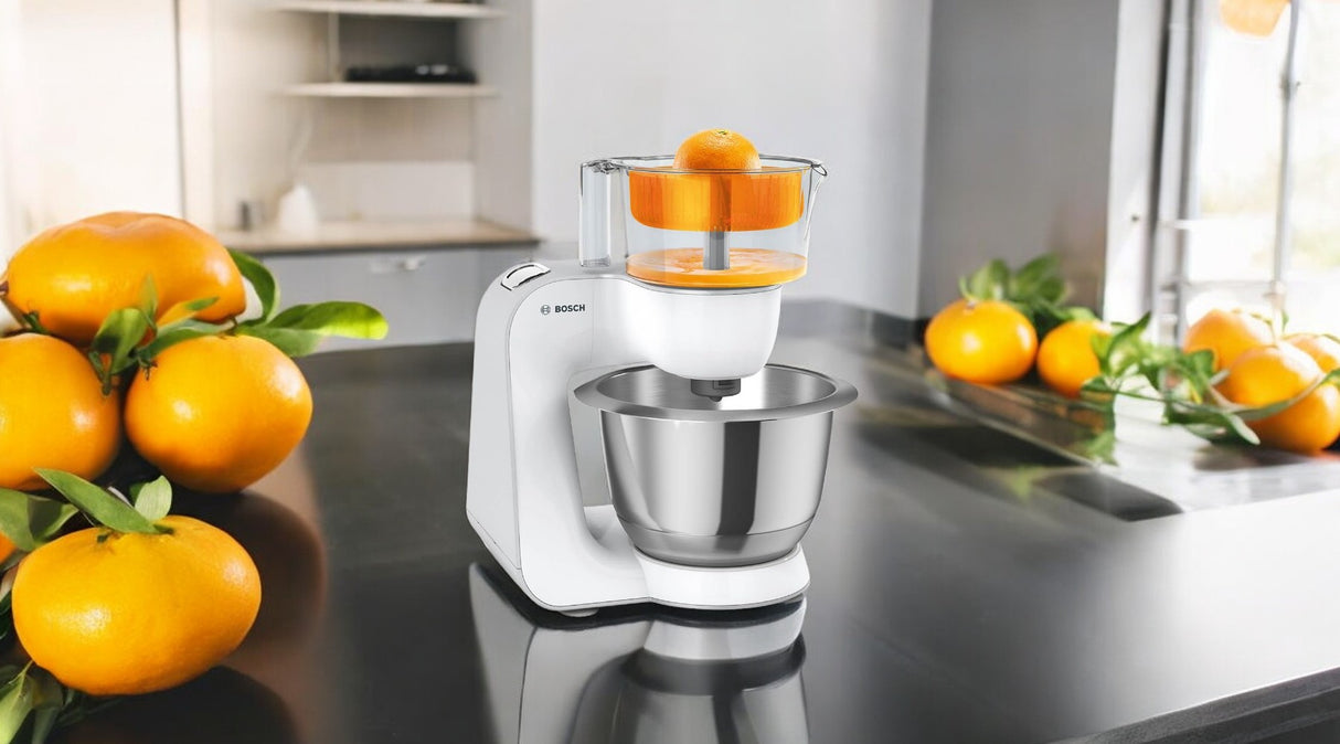 Robot de bucătărie Bosch MUM54251, 900 W, 7 viteze, bol de 3,9 l, blender de 1,25 l, alb