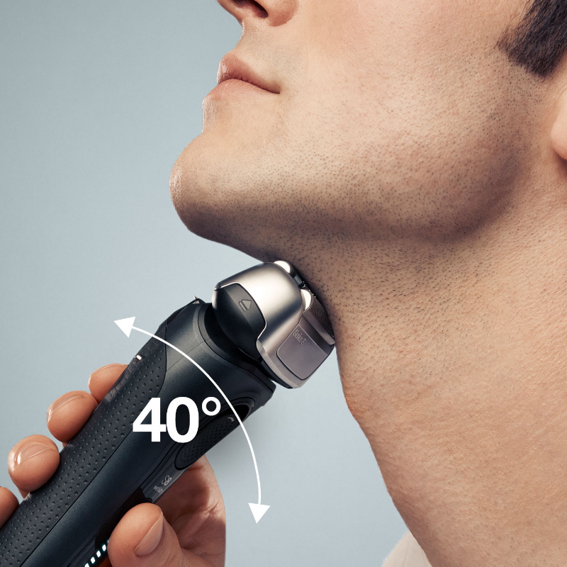 Aparat de ras Braun Series 8 8410s Wet&Dry, 30.000 de tăieri, 4 elemente de tăiere, SensoFlex, AutoSense, Bază de încărcare, Kit de călătorie, Negru