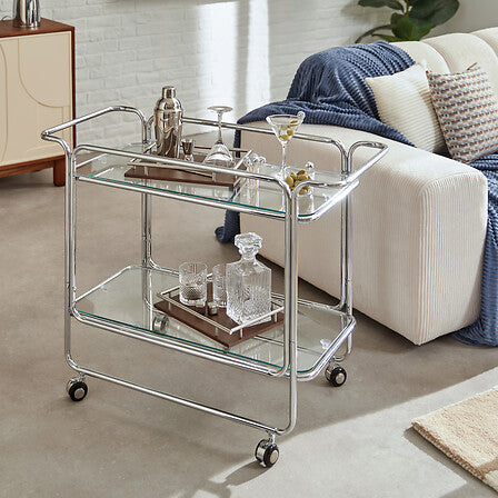 Masă laterală Atmosphera Hornwell, sticlă, 92x40x71 cm