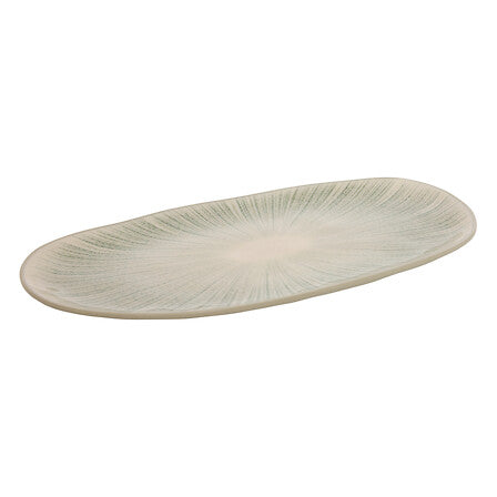 Овална чиния Secret De Gourmet Ray, Зелена, 38x19 cm