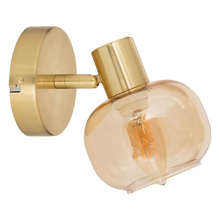 Lampă de atmosferă Pilia, 10 cm, Metal și sticlă chihlimbar