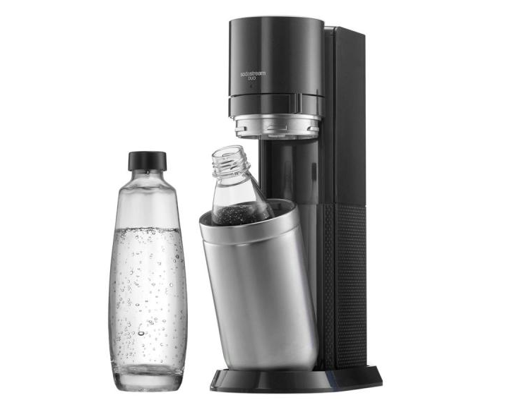 Aparat de făcut sifon SodaStream Duo Titan Standard, Oțel, fără butelie de CO₂, Negru