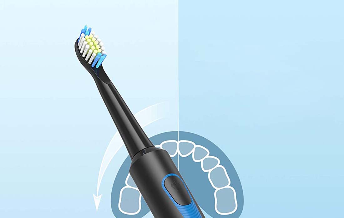 Set de periuțe de dinți cu ultrasunete FairyWill FW-E6, cu 5 accesorii, negru