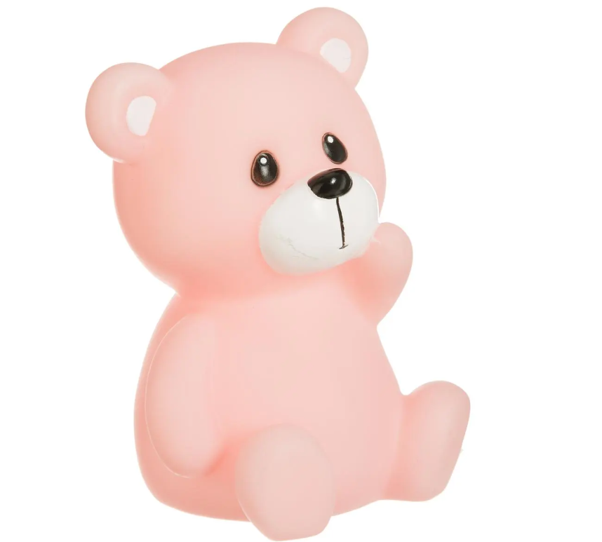 Lampă de noapte pentru copii Atmosphera, ursuleț de pluș, baterii incluse, 14 cm