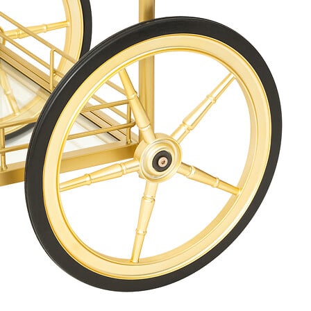 Masă laterală Atmosphera Antonella, sticlă și metal, aurie