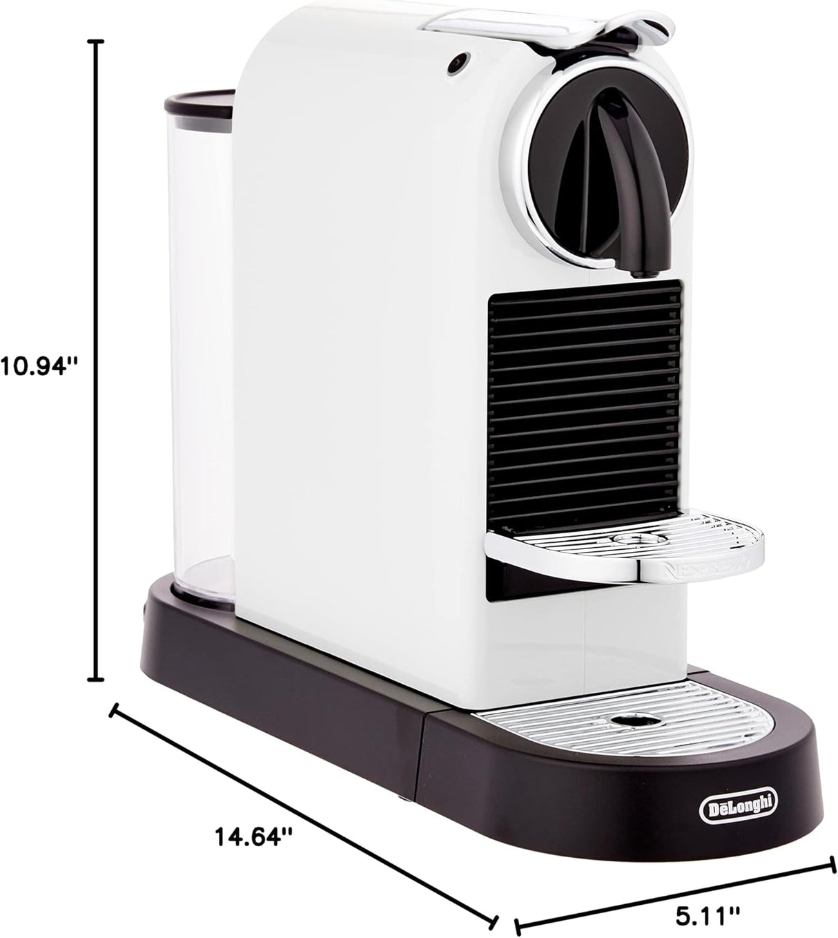 Espressor DeLonghi Nespresso CitiZ White D112EU, 19 bar, 1260 W, Alb