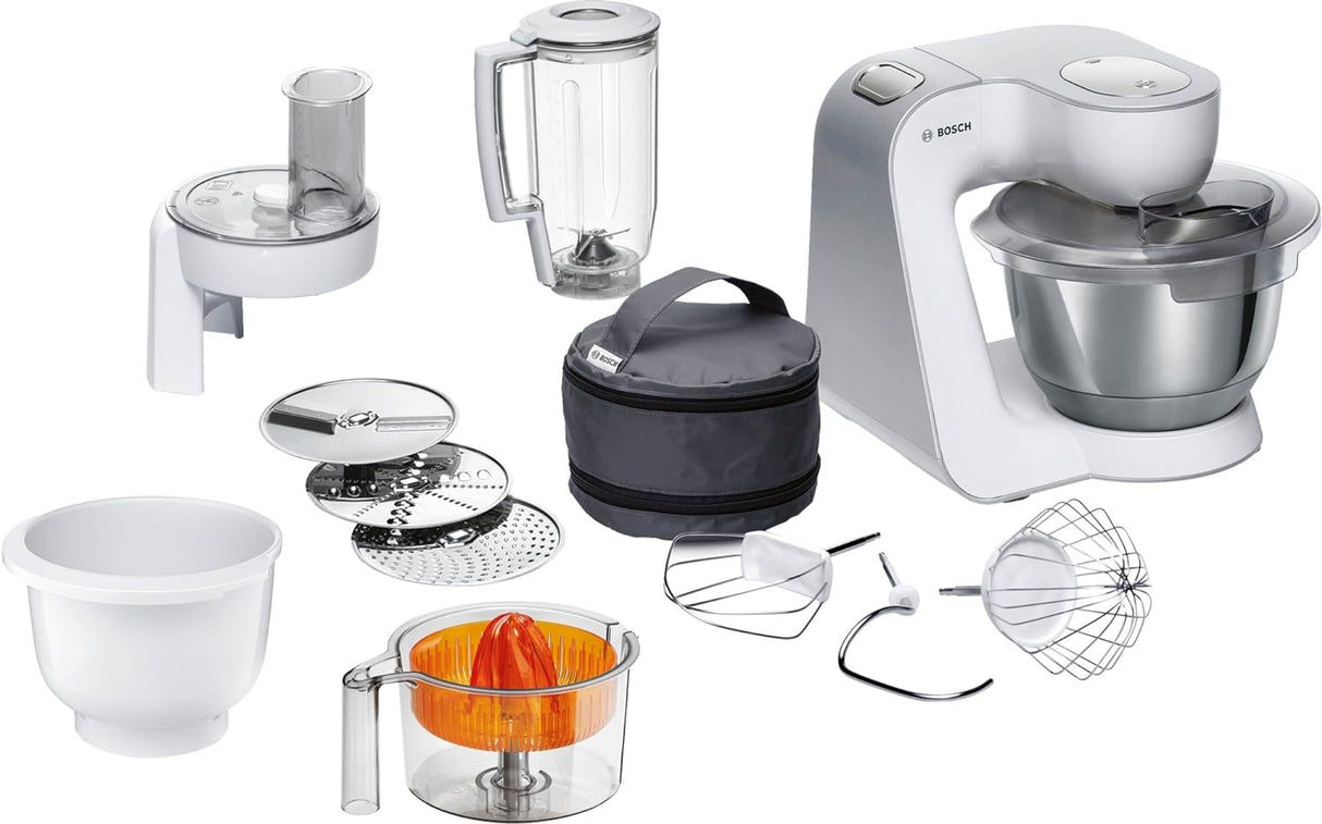 Robot de bucătărie Bosch MUM54251, 900 W, 7 viteze, bol de 3,9 l, blender de 1,25 l, alb