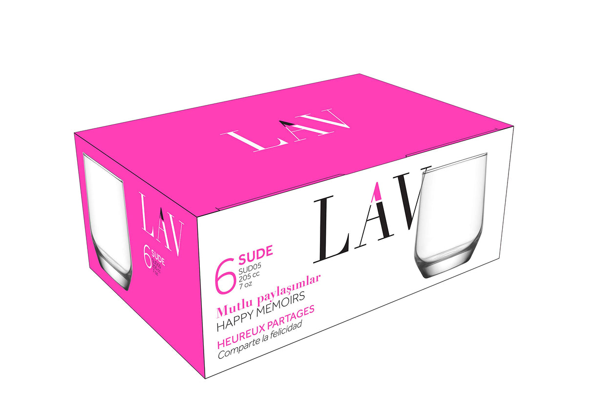 Set pahare suc LAV Sude, 205 ml, 6 buc.