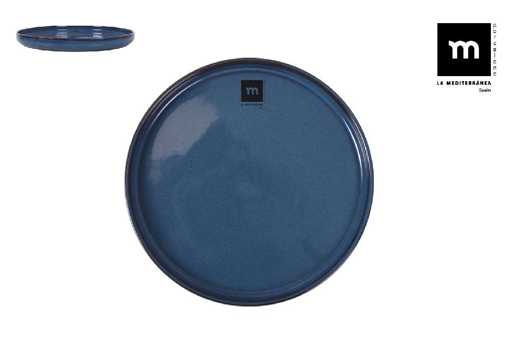 Farfurie desert LA MEDITERRANEA Chester Blue, 20x2.2cm, porțelan