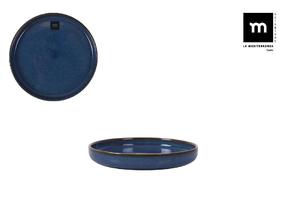 Farfurie desert LA MEDITERRANEA Chester Blue, 14x2 cm, porțelan