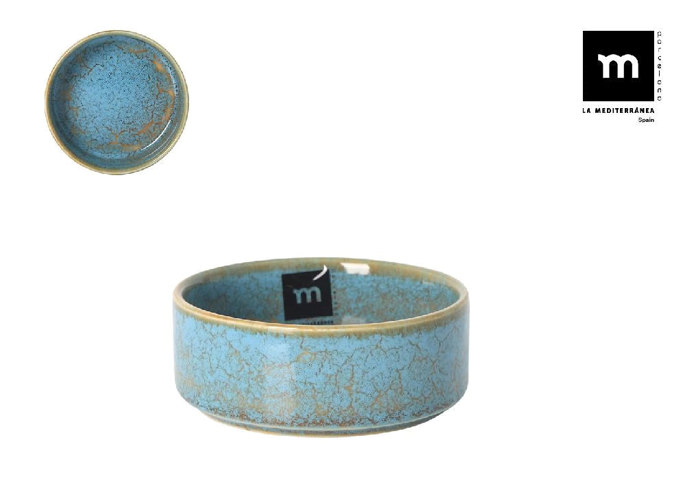 Bol LA MEDITERRANEA Albastru Scratch, 10x4 cm, porțelan