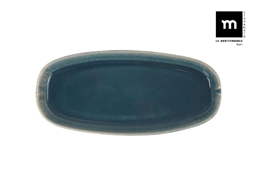 Farfurie ovală LA MEDITERRANEA Ocean, 26x12x2 cm, Porțelan