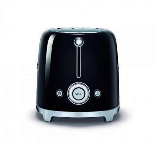 Prăjitor de pâine SMEG TSF01BLEU, 950 W, 2 felii, 6 niveluri de prăjire, Negru/Argintiu