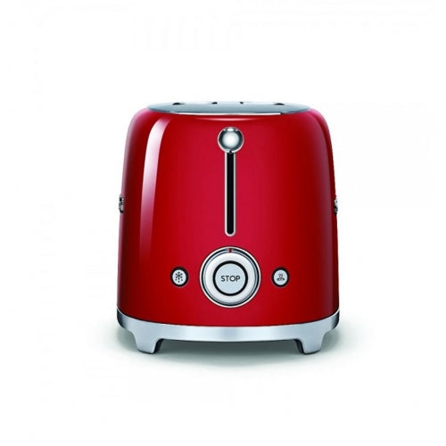 Prăjitor de pâine SMEG TSF01RDEU, stil anii '50, 950 W, 2 felii, 6 niveluri de prăjire, roșu