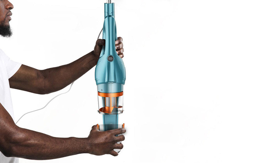 Aspirator vertical Deerma DX900, 600W, 17kPa, recipient 0.8 l, 75dB, cablu 5m, turcoaz