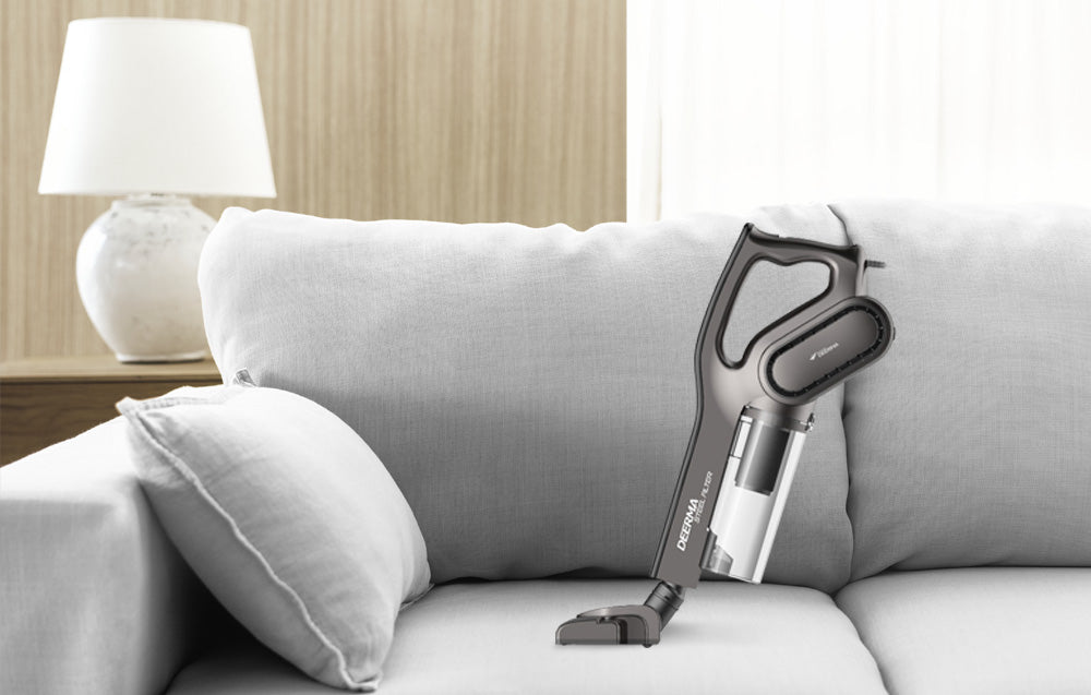 Aspirator Deerma DX700S, 600W, Putere de aspirare 15kPa, Recipient 0.8 l, 3 perii, Gri