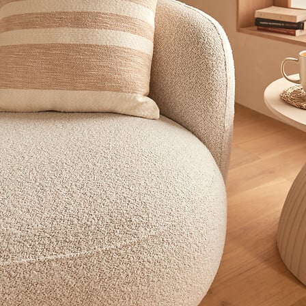 Canapea Atmosphera Nesky cu două locuri, Alb, 192x99x72.5 cm