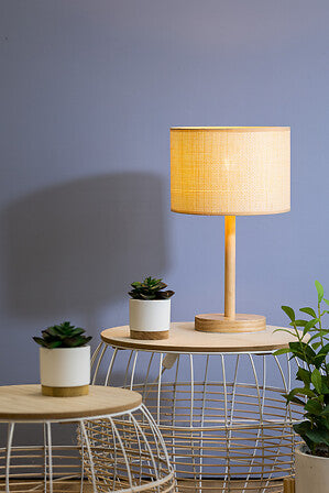 Lampă de masă Atmosphera Della, 42 cm, lemn natural