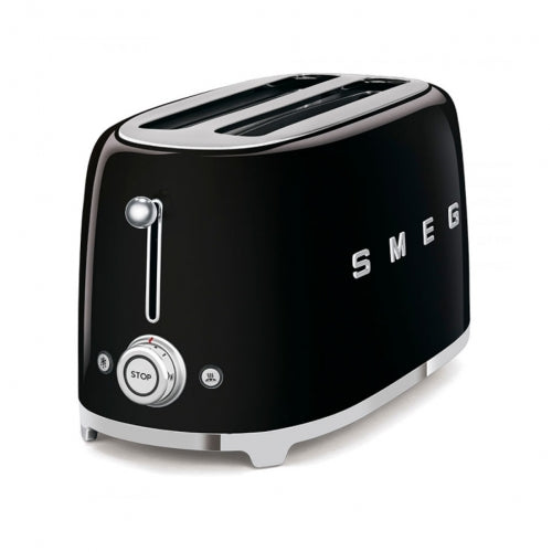 Prăjitor de pâine SMEG TSF02BLEU, 1500W, 4 felii, 6 niveluri de rumenire, Negru