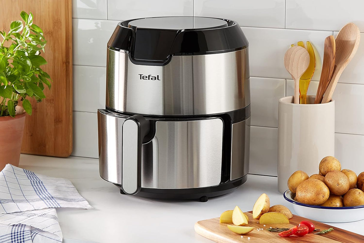 Friteuză Tefal Easy Fry Deluxe, EY401d, XL 1,2 kg, Negru/Gri