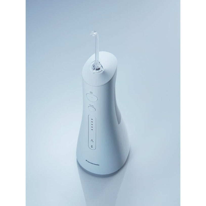 Jet de apă dentar Panasonic EW1511W503, tehnologie cu ultrasunete, 5 programe, alb/argintiu