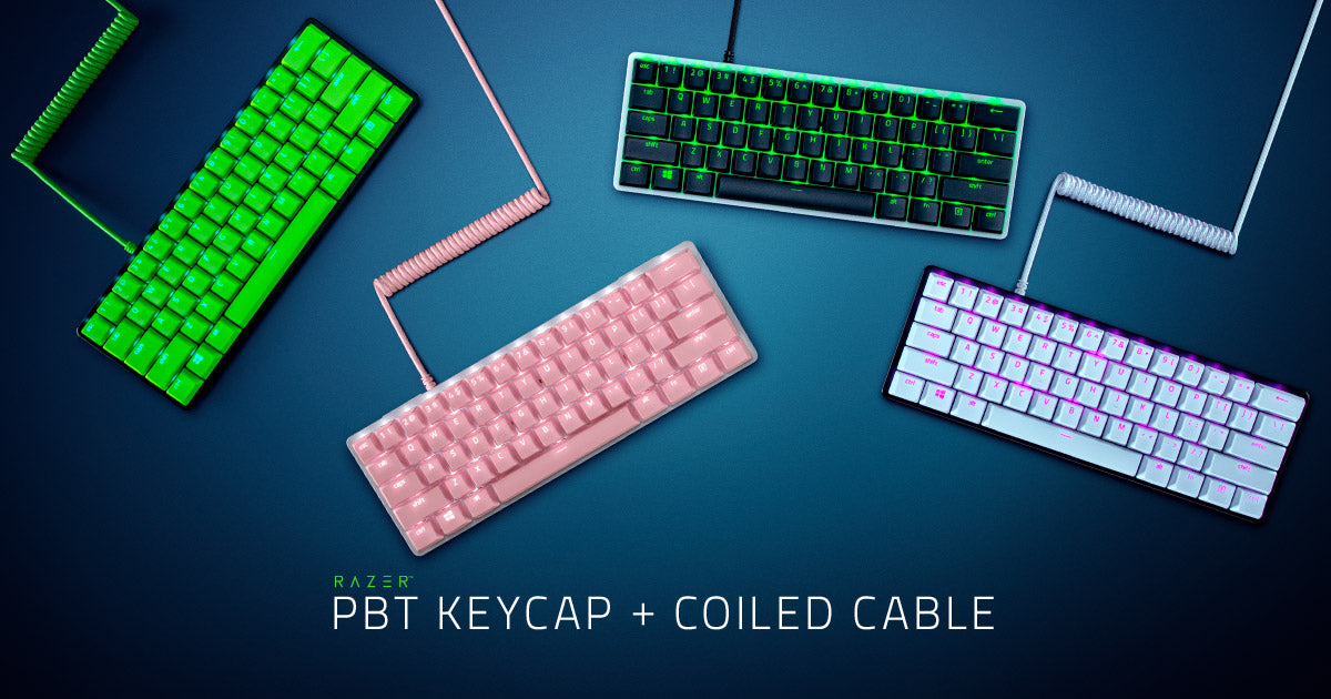Set de taste Razer PBT Doubleshot, verde