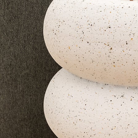 Masă laterală Atmosphera Stonento, Magnesia, Alb, Ø35 cm