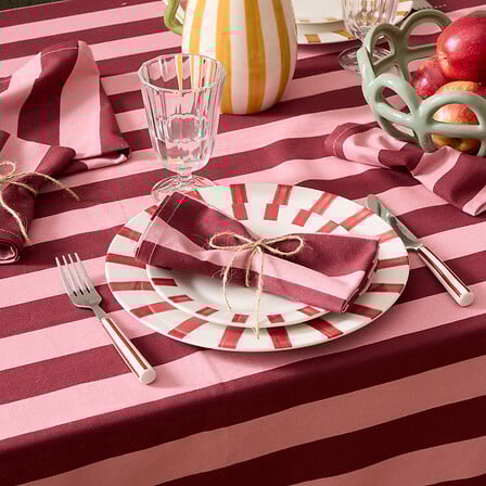 Set de șervețele Atmosphera Cherry, Bumbac, Roșu, 40x40 cm, 4 buc