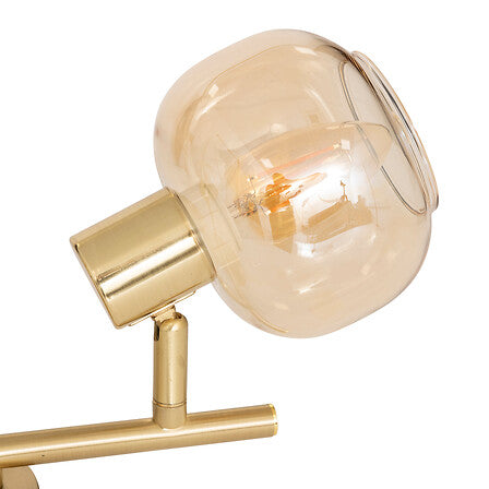 Lampă de atmosferă Pilia, 28x11x19 cm, sticlă chihlimbar