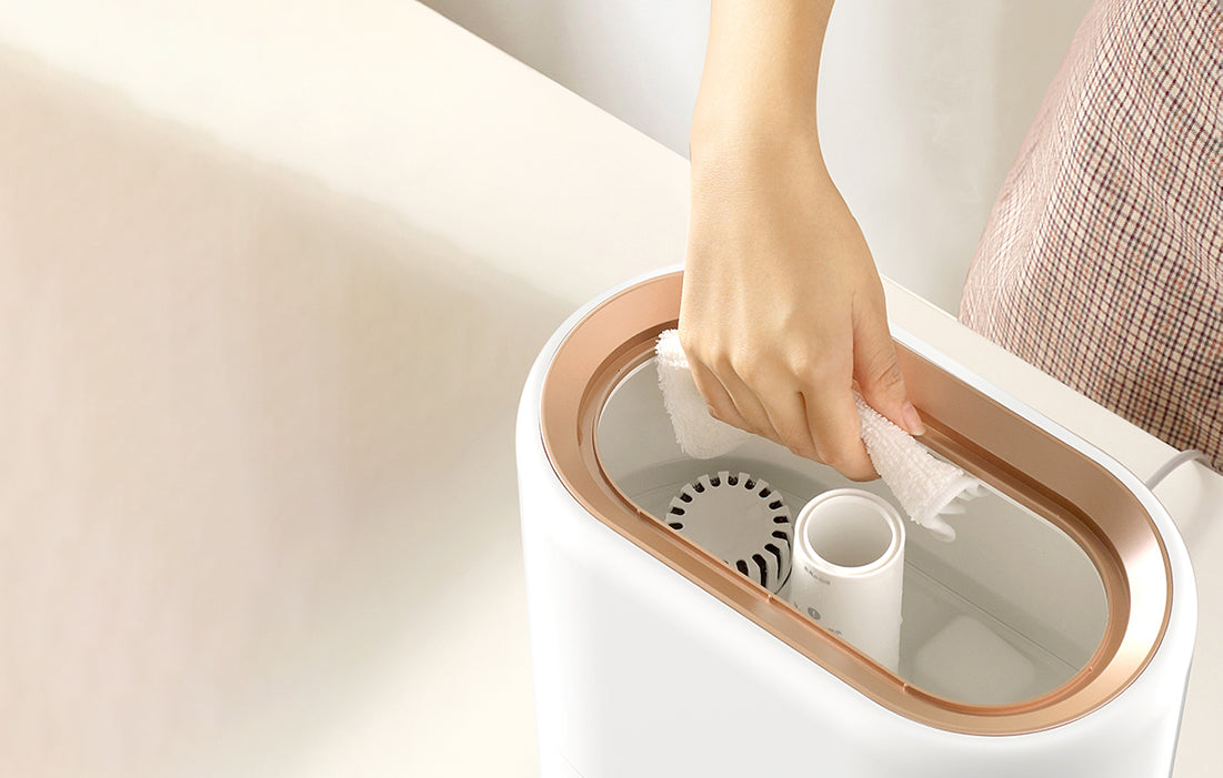 Umidificator de aer cu ultrasunete Deerma ST635W, 25W, 4,5L, Recipient pentru uleiuri esențiale, Alb