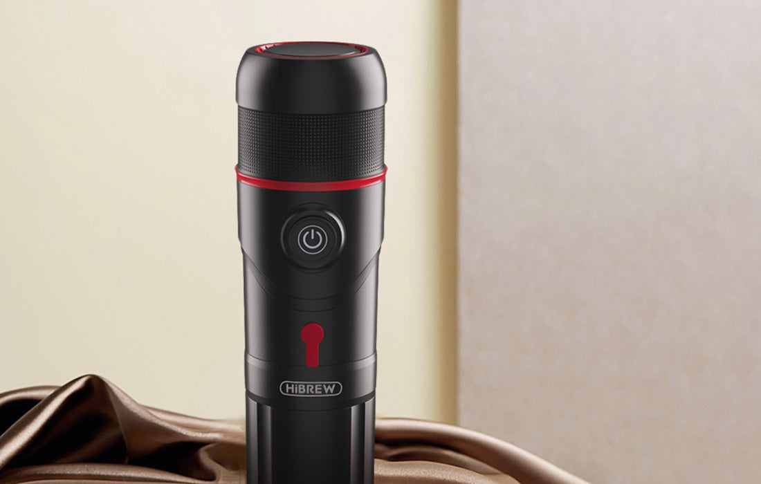Cafetieră portabilă 3 în 1 HiBREW H4-basic cu adaptor, 80W, 15 bar, Negru
