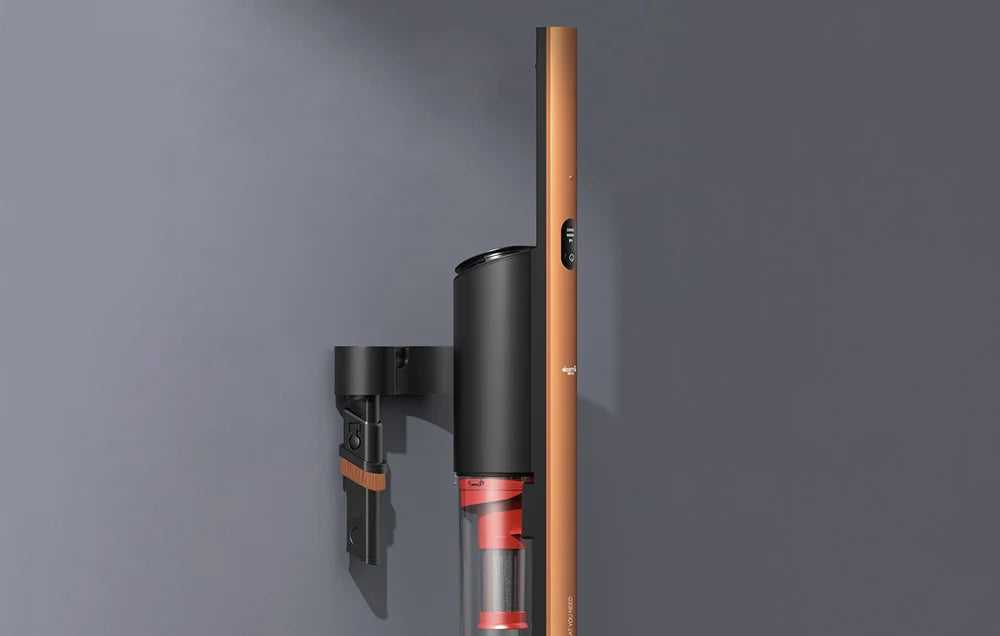 Aspirator vertical Deerma VC31, 180W, 15 kPa, recipient de praf 600 ml, auriu